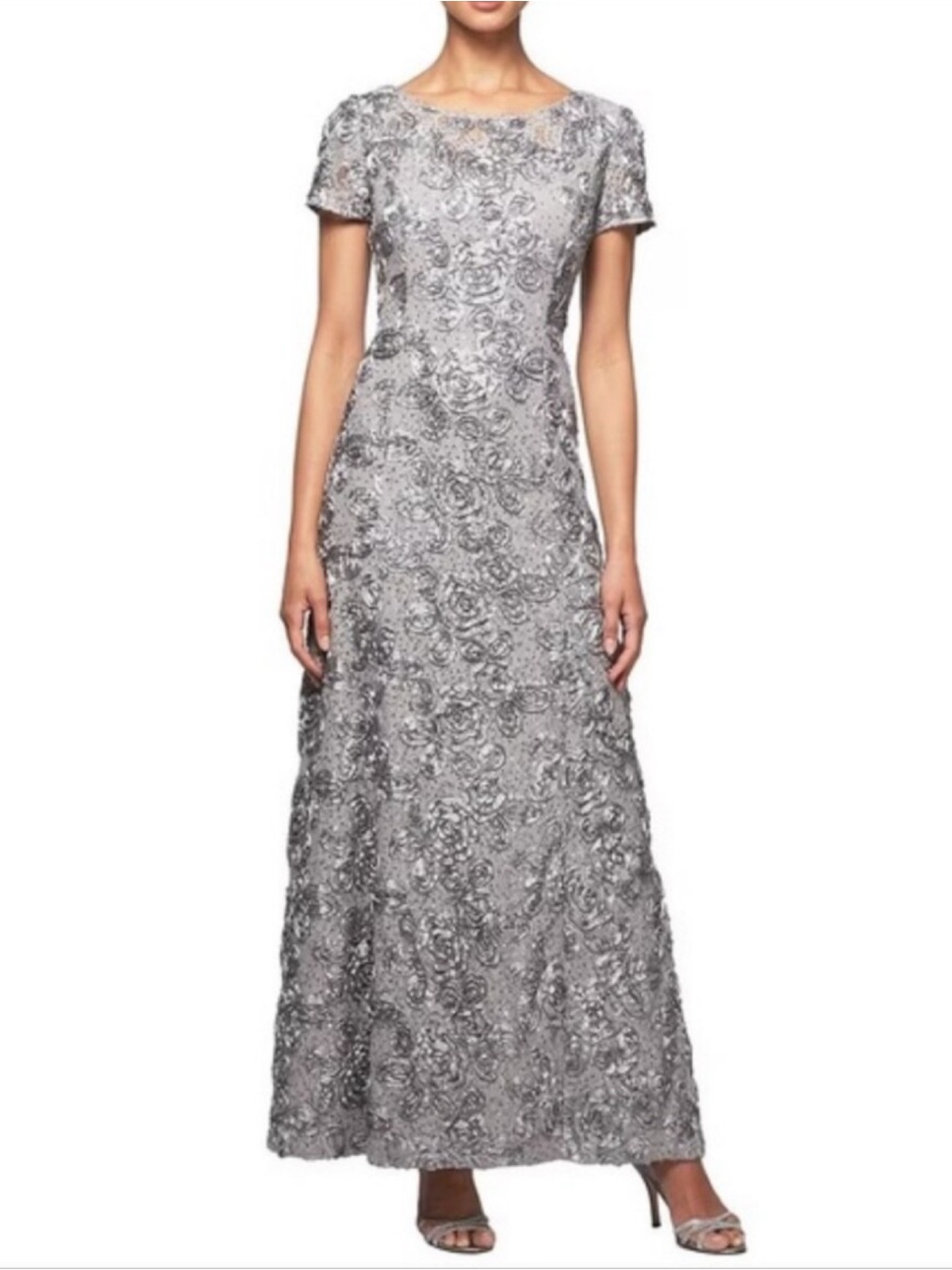 Alex Evenings Rosetta A-Line Gown Size 16